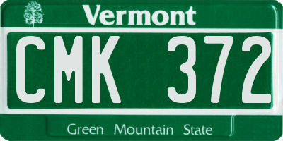 VT license plate CMK372