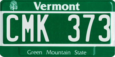 VT license plate CMK373