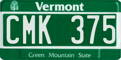 VT license plate CMK375