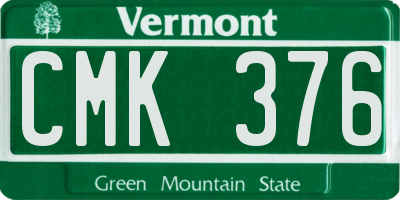 VT license plate CMK376