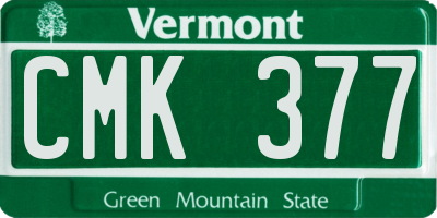 VT license plate CMK377