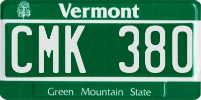 VT license plate CMK380