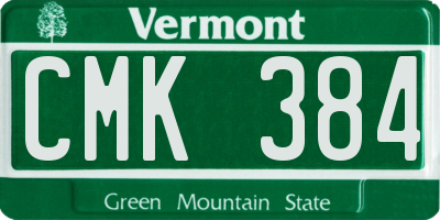 VT license plate CMK384