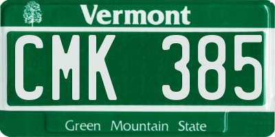 VT license plate CMK385