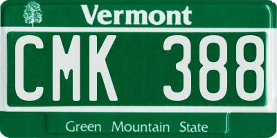 VT license plate CMK388