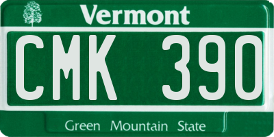 VT license plate CMK390