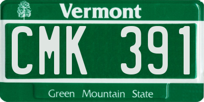 VT license plate CMK391