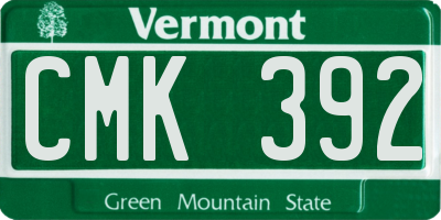 VT license plate CMK392
