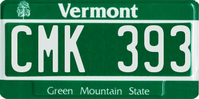 VT license plate CMK393