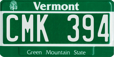VT license plate CMK394