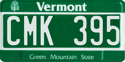 VT license plate CMK395