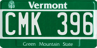 VT license plate CMK396