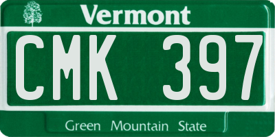 VT license plate CMK397