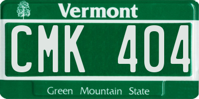 VT license plate CMK404