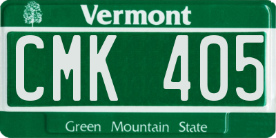 VT license plate CMK405