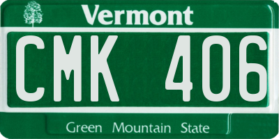 VT license plate CMK406