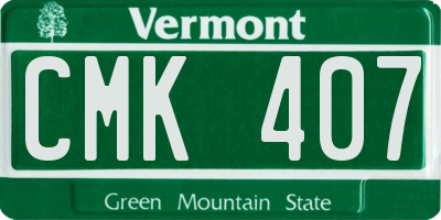 VT license plate CMK407