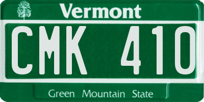 VT license plate CMK410