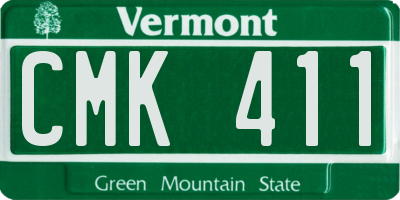VT license plate CMK411