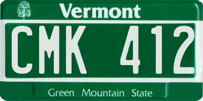 VT license plate CMK412