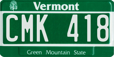 VT license plate CMK418