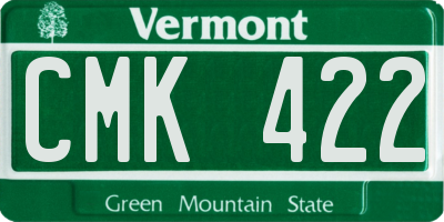 VT license plate CMK422