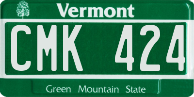 VT license plate CMK424
