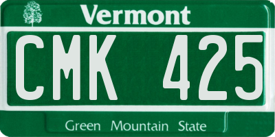 VT license plate CMK425