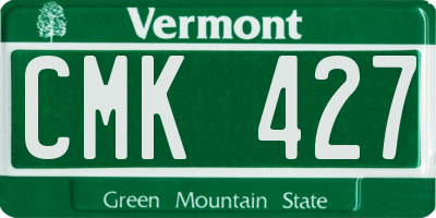 VT license plate CMK427