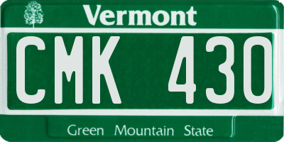 VT license plate CMK430
