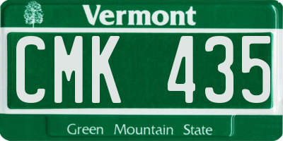 VT license plate CMK435
