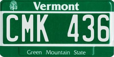 VT license plate CMK436
