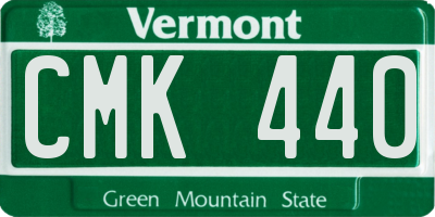 VT license plate CMK440