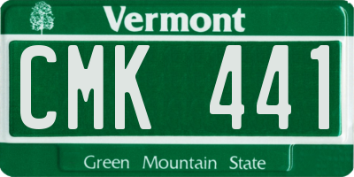 VT license plate CMK441