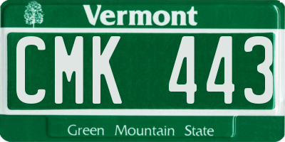 VT license plate CMK443