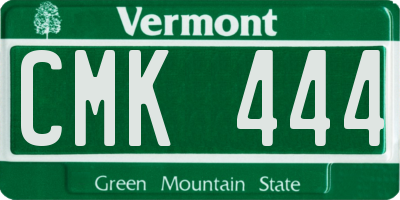 VT license plate CMK444