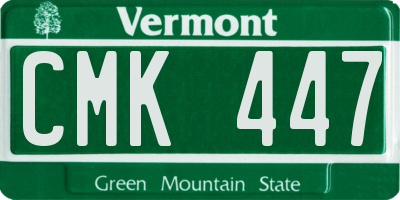 VT license plate CMK447