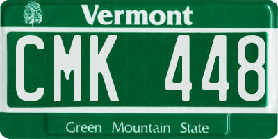 VT license plate CMK448