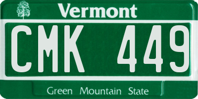 VT license plate CMK449