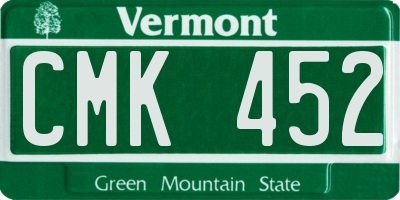 VT license plate CMK452