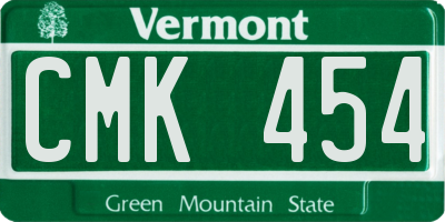 VT license plate CMK454