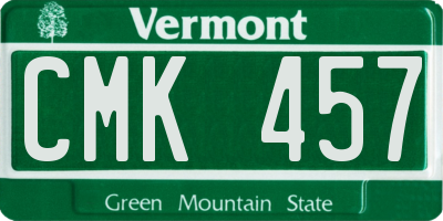 VT license plate CMK457