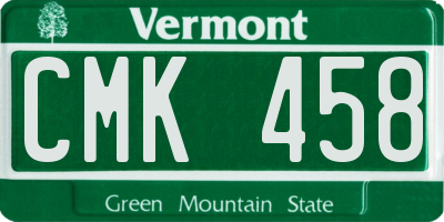 VT license plate CMK458