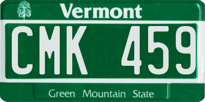 VT license plate CMK459