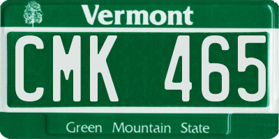 VT license plate CMK465