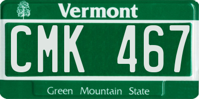 VT license plate CMK467