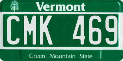 VT license plate CMK469