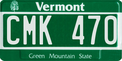 VT license plate CMK470