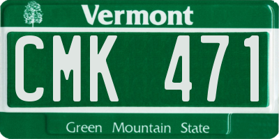 VT license plate CMK471
