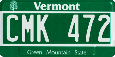 VT license plate CMK472